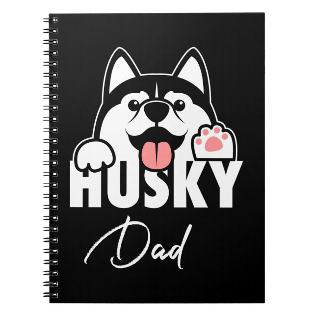 Proud Husky Siberian Pappa Anteckningsbok (Framsidan)