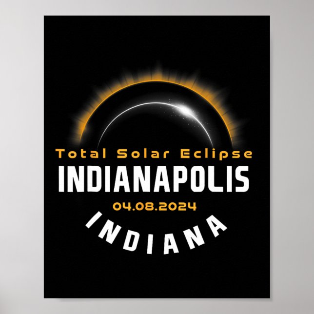 Proud Indianapolis Indiana Total Solar Eclipse 202 Poster (Framsidan)