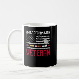 Proud Irak Afghanistan Veteran Flagga U.S. Patriot Kaffemugg
