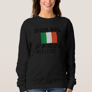 Proud Irish Girl Ireland Flagga Irish Roots T Shirt