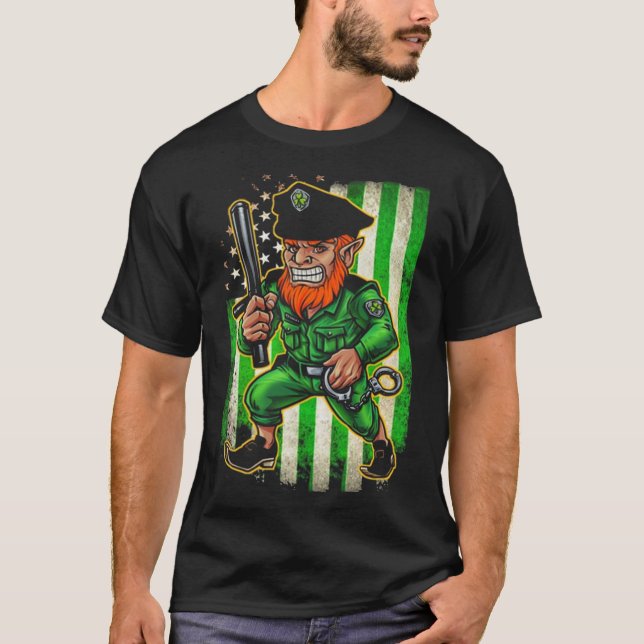 Proud Irish Police t shirt (Framsida)