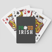 Proud Irish Shamrock Lucky Klöver Quote St Paddy
