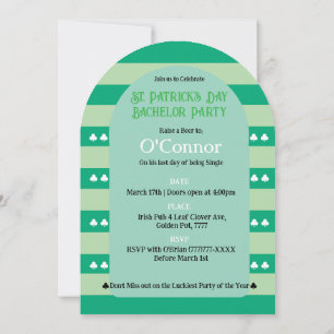 Proud & Irish St Patrick LGBTQ+ Bachelor Party Inbjudningar