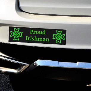 Proud Irishman Grönt Celtic Knots Bildekal