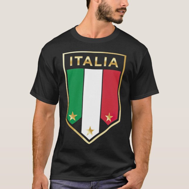 Proud Italia Graphic Italia Soccer lustig T Shirt (Framsida)