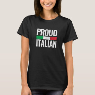 Proud Italia Italia Vintage Italien Flagga T Shirt