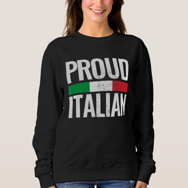 Proud Italia Italia Vintage Italien Flagga T Shirt (Framsida)