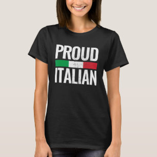 Proud Italia Italia Vintage Italien Flagga T Shirt