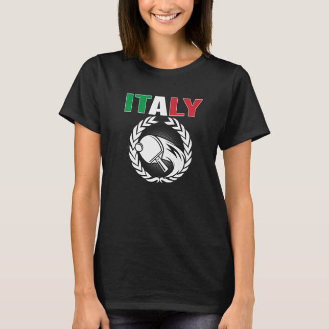 Proud Italien Bord Tennis Italienska Ping Pong Sup T Shirt (Framsida)
