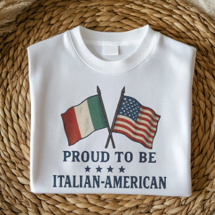 Proud Italienska Shirt Fet Flagga design T