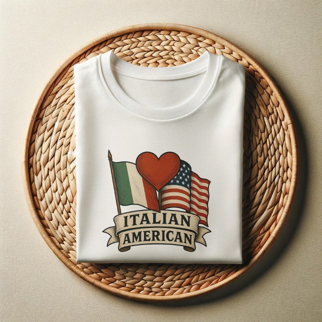 Proud Italienska Shirt | Flaggor med dubbla kultur T (Skapare uppladdad)