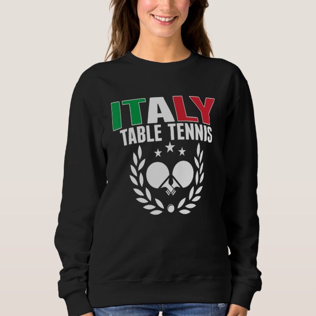 Proud Italy Table Tennis  Italian Ping Pong Suppor T Shirt (Framsida)