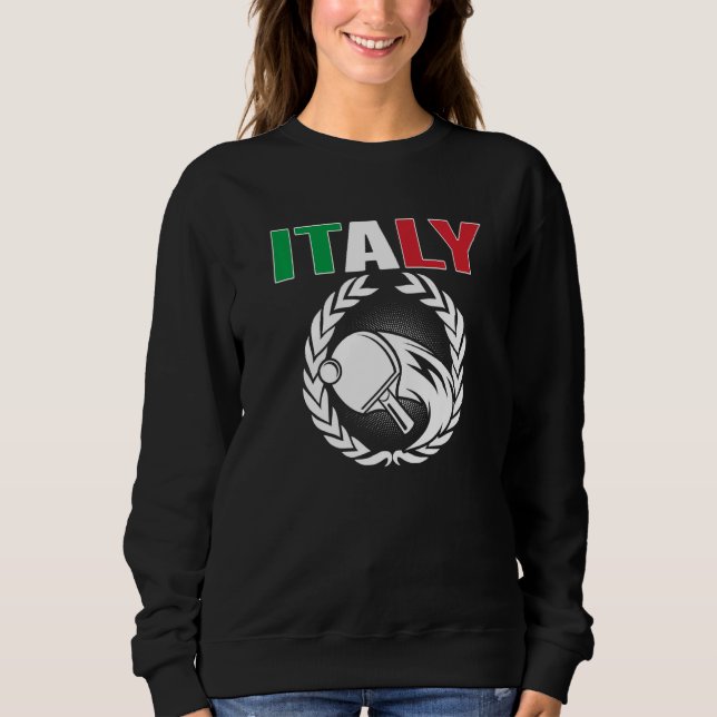 Proud Italy Table Tennis  Italian Ping Pong Suppor T Shirt (Framsida)