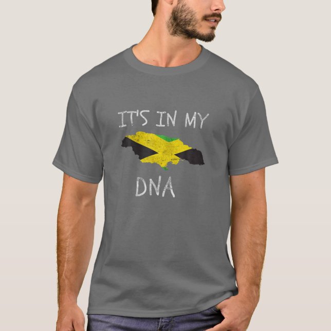 Proud Jamaican Pride Det finns i mitt DNA Jamaica- T Shirt (Framsida)