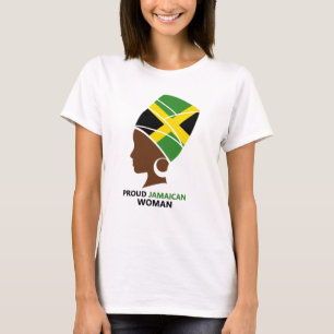 Proud Jamaican Woman Jamaica Flagga T Shirt