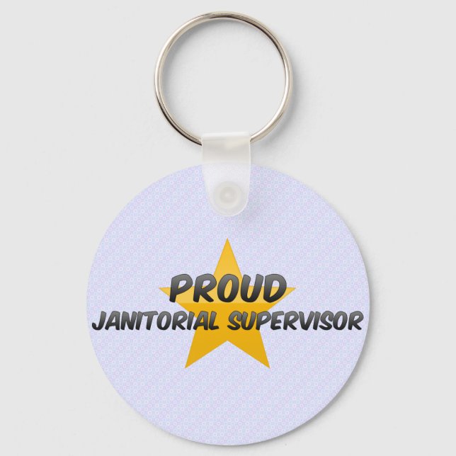 Proud Janitorial Supervisor Nyckelring (Framsida)