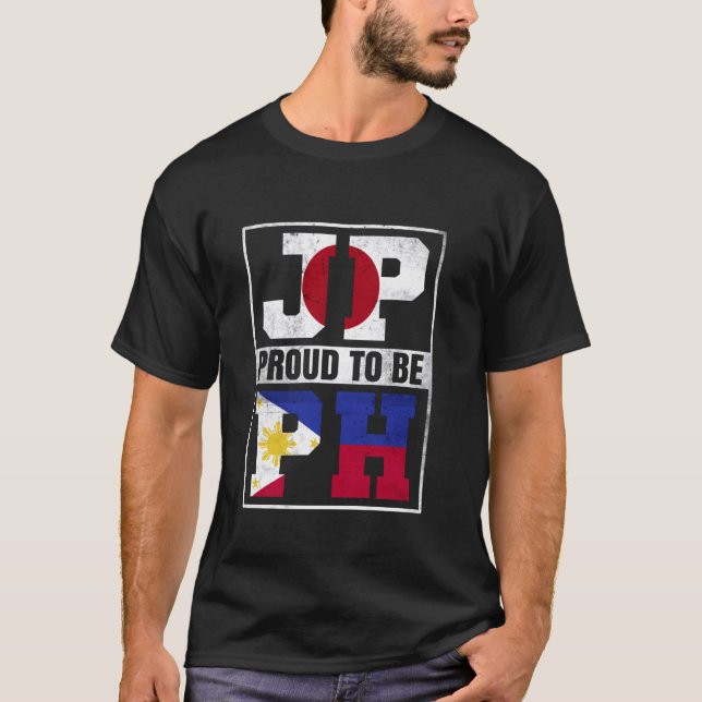 Proud Japanska Filipino Mix Japan och Filippinerna T Shirt (Framsida)