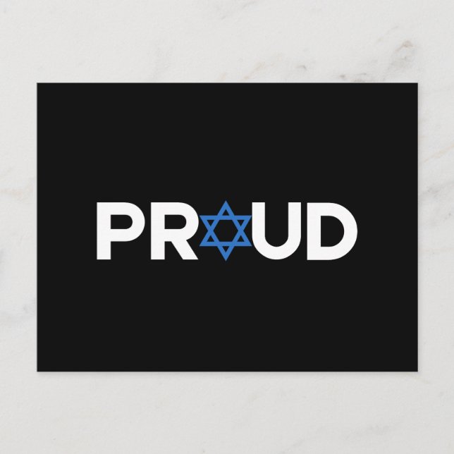 Proud Jewish Hebrew Helgdag Proud Jew Religiösa Vykort (Framsida)