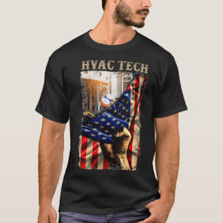 Proud Job US Flagga Shirt Proud Hvac Tech T