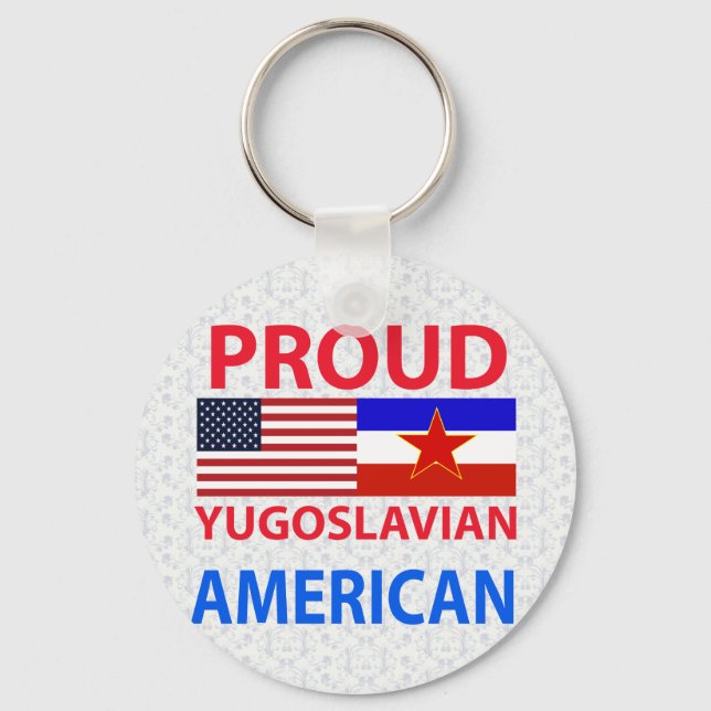 Proud Jugoslavisk amerikansk Nyckelring (Framsida)
