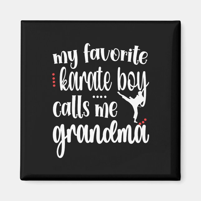 Proud Karate Grandma Karate Grandmor Magnet (Framsidan)