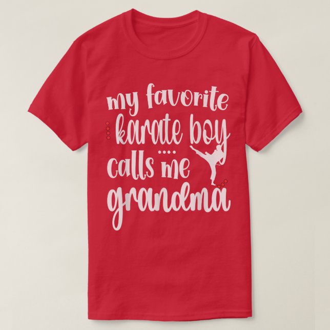 Proud Karate Grandma Karate Grandmor T-Shirt (Design framsida)