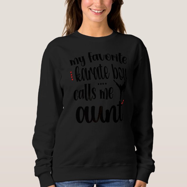 Proud Karate Moster Karate Auntie T Shirt (Framsida)