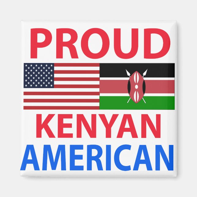 Proud Kenyan American Magnet (Framsidan)