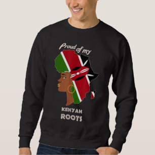 Proud Kenyan Roots Black History Month Women's Lång Ärmad Tröja