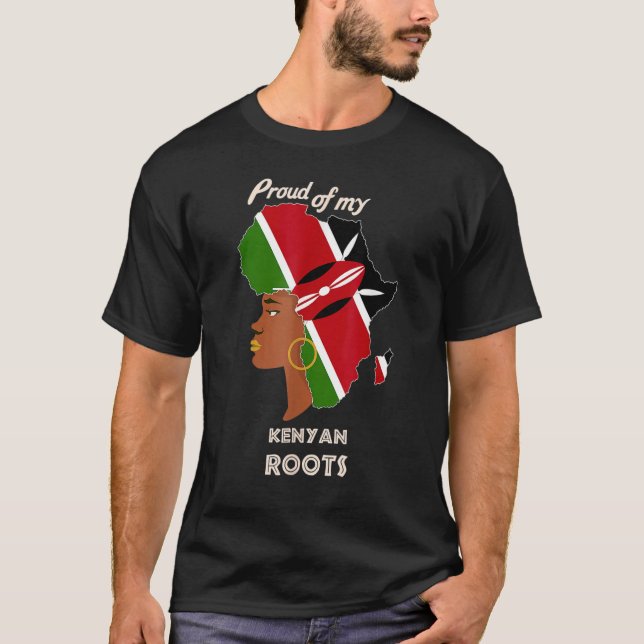 Proud Kenyan Roots Black History Month Women's T Shirt (Framsida)