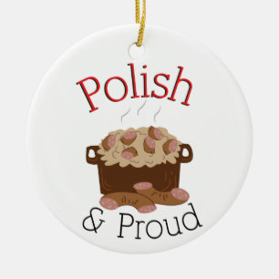 Proud Kielbasa Julgransprydnad Keramik