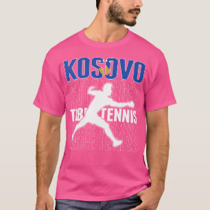 Proud Kosovo Bord Tennis Fläkt Jersey Kosovo Flagg T Shirt