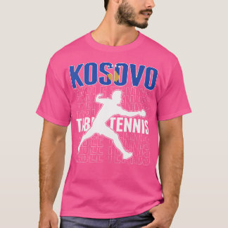 Proud Kosovo Bord Tennis Fläkt Jersey Kosovo Flagg T Shirt