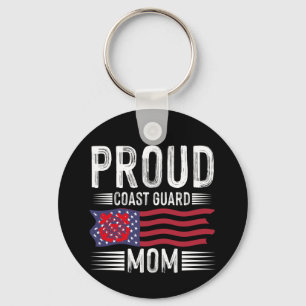 Proud Kusten Guard Mamma: Stödja vår nations hjält Nyckelring