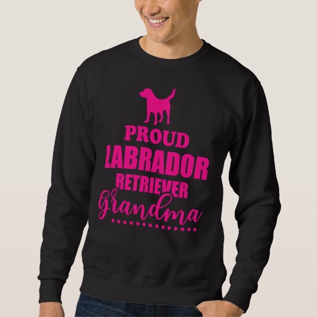 Proud Labrador Retriever Grandma Mag Lång Ärmad Tröja (Framsida)
