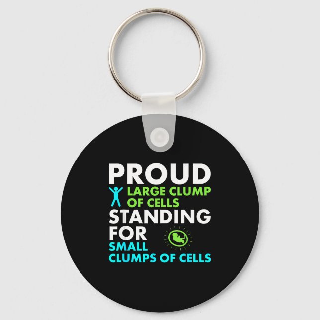 Proud Large Clump Of Cells Standing For Small Clum Nyckelring (Framsida)
