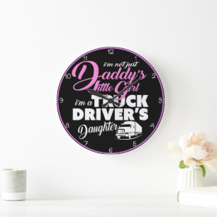 Proud Lastbil Driver Dotter Stor Klocka