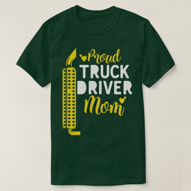 Proud Lastbil Driver Mamma T Shirt (Design framsida)