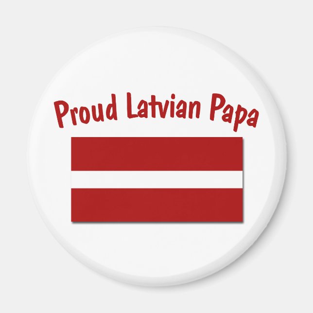 Proud Latvian Pappa Magnet (Framsidan)