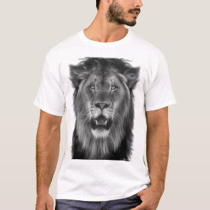 Proud Lejon i Black and White T Shirt