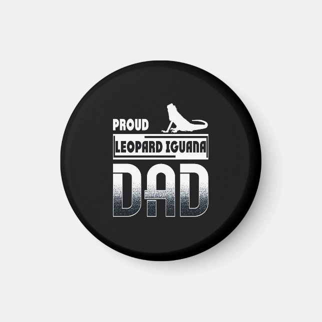 Proud leopard Iguana Pappa Magnet (Framsidan)