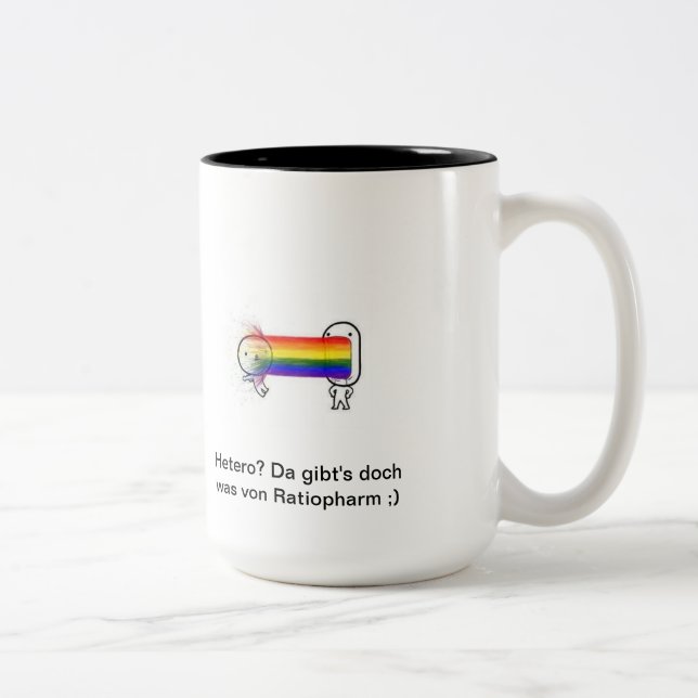 PROUD Lesbian Två-Tonad Mugg (Höger)