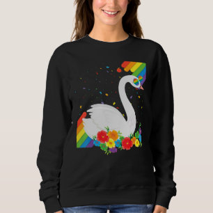 Proud Lgbt Gay Svan Pride Flagga Rainbow Lgbtq Les T Shirt