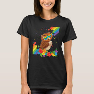 Proud Lgbt Gay Uggla Pride Flagga Rainbow Lgbtq Le T Shirt