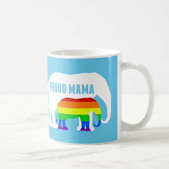 Proud LGBT Mamma Elephant Kaffemugg (Höger)