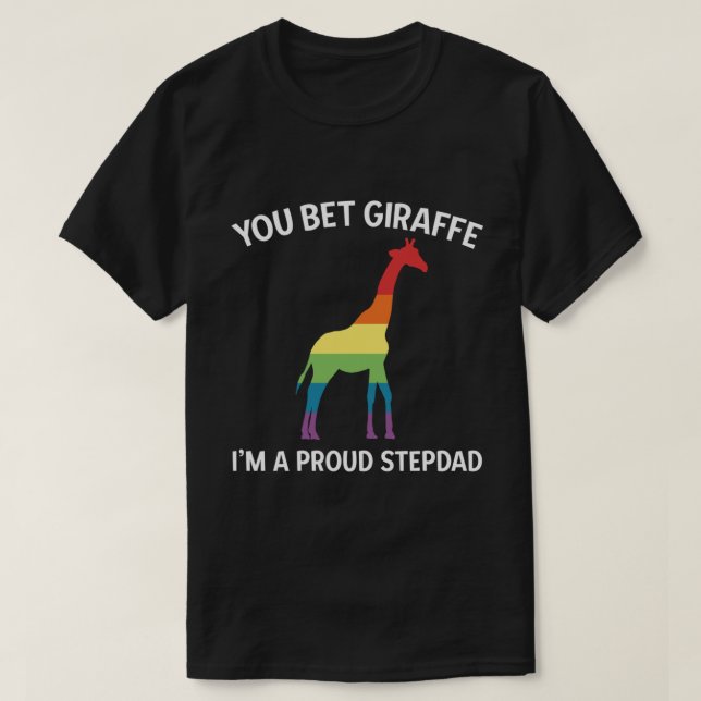 Proud LGBT Stepdad Gay pride Stepfather Tee Pullov (Design framsida)