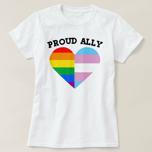 Proud LGBTQ Ally T Shirt (Design framsida)