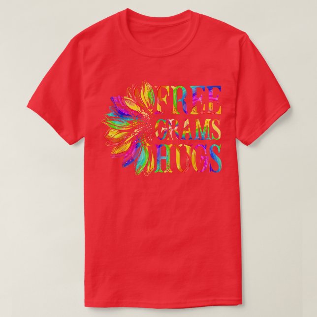 Proud LGBTQ Free Grams Hugs LGBT Pride Månad solfl T Shirt (Design framsida)