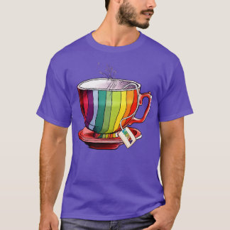 Proud LGBTQ gay pride-te-drickare Rainbow Färgad T Shirt