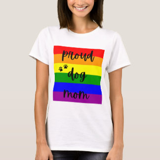 Proud LGBTQ Hund Mamma Rainbow Pride Flagga T-Shir T Shirt